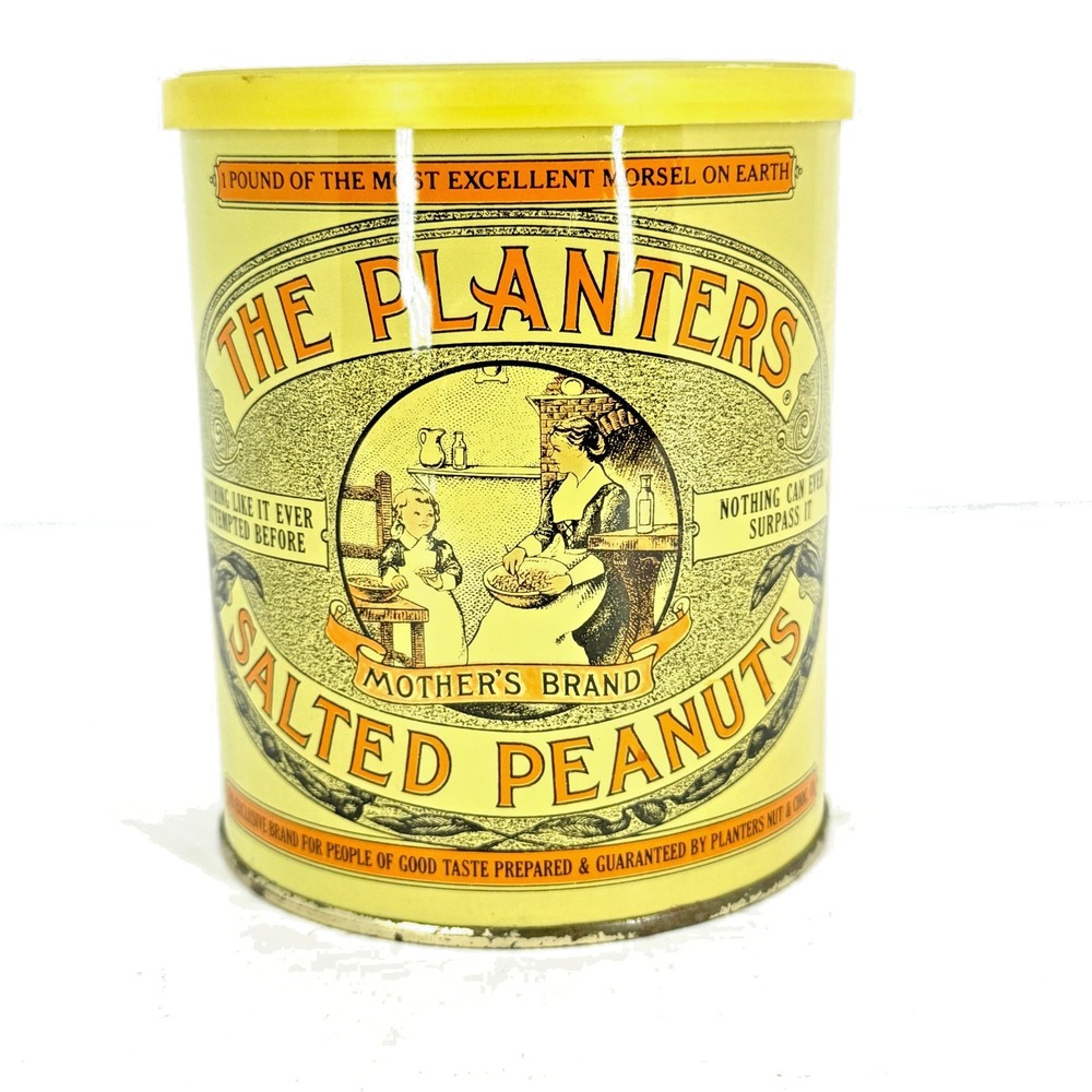 Vintage Planters 75th Anniversary 1906 Replica Salted Peanuts‎ Tin Can
